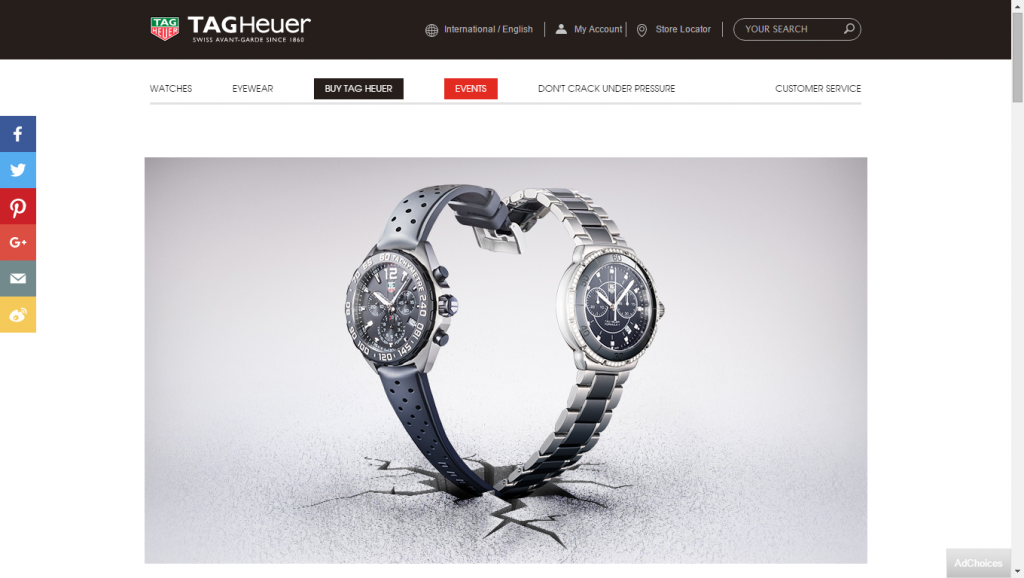 Tag Heuer PPC Landing Page