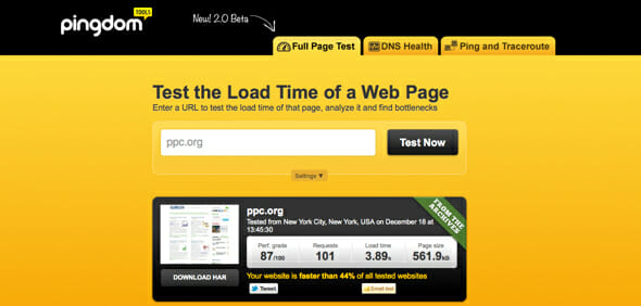 Run a Landing Page Speed Test