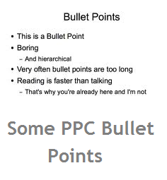 Some Bullet Points About PPC