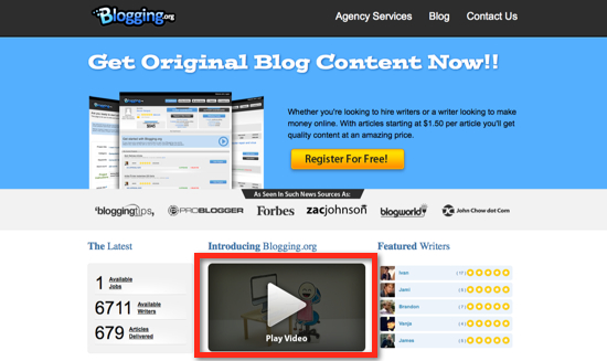 Blogging dot org Video