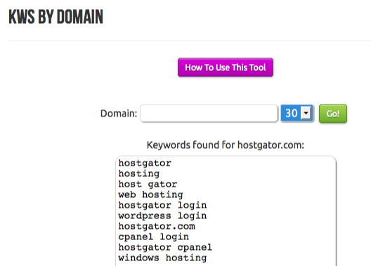 Keywords by Domain