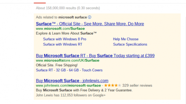 Microsoft Surface PPC Campaign