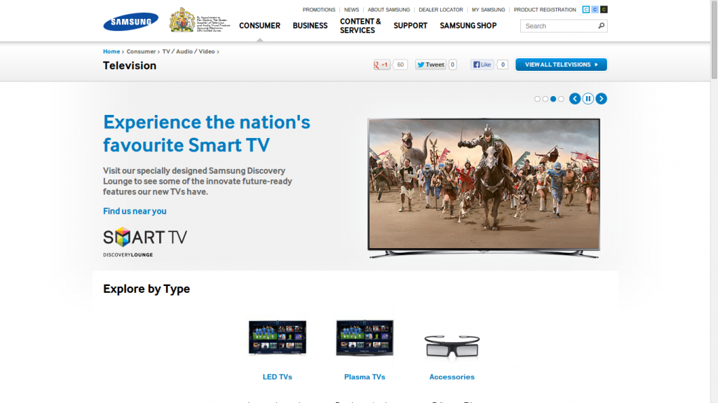 Samsung Smart TV PPC Landing Page