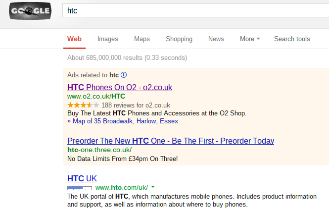 O2 PPC Search Text Advert - Edited