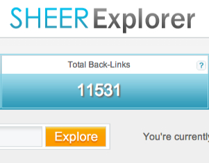 Free SEO Backlinks Reports from Sheer Explorer