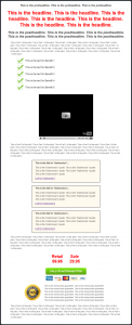 Infomercial PPC Landing Page Example
