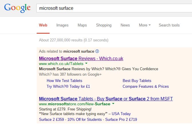 Which PPC Search Text Advert