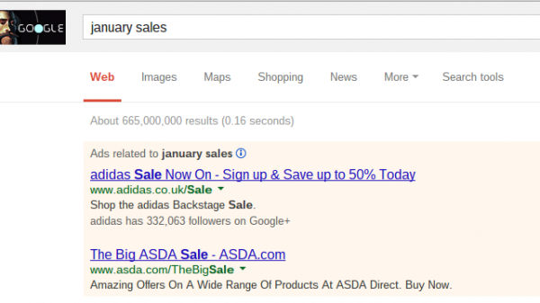 Asda PPC Text Advert