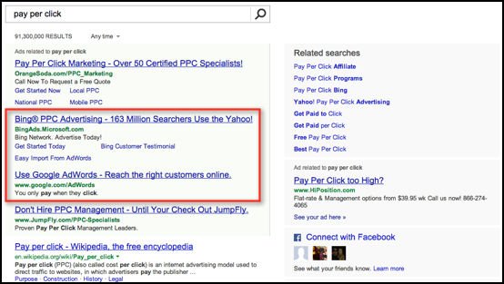 Pay Per Click on Bing