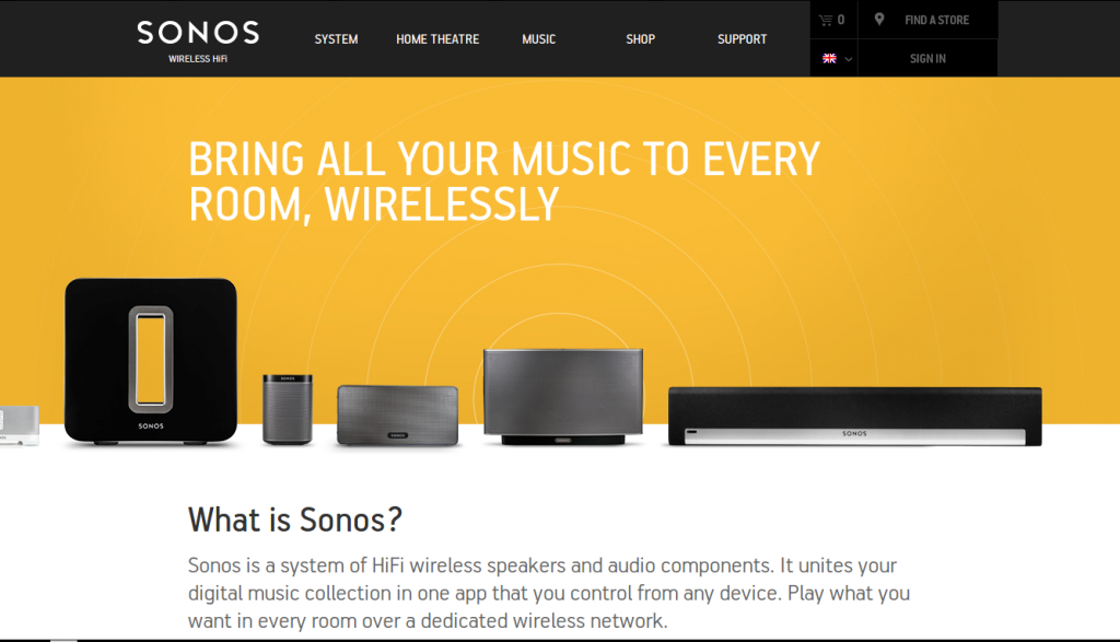 Sonos PPC Landing Page