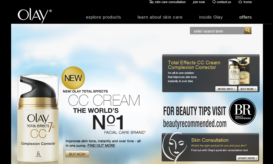 Olay PPC Landing Page
