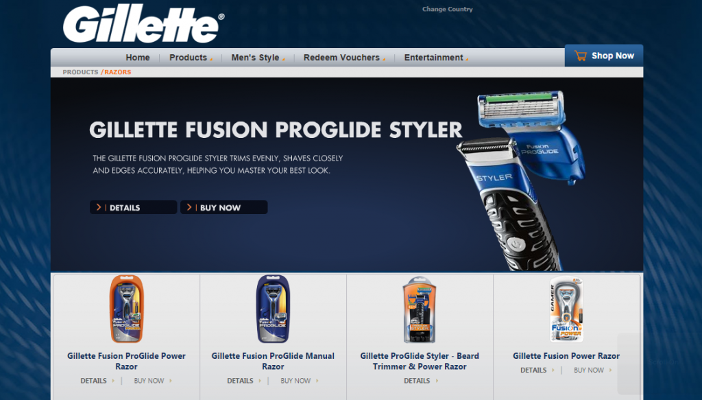 Gillette PPC Landing Page