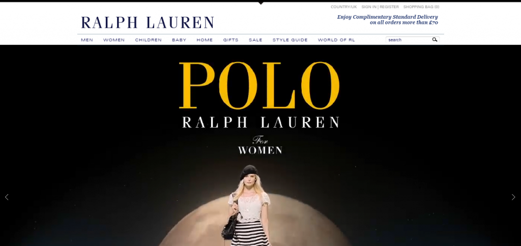 Ralph Lauren PPC Landing Page