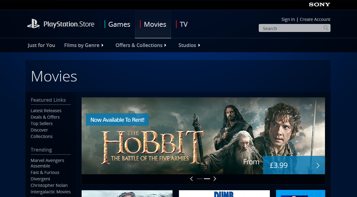Sony PlayStation PPC Landing Page