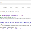 Disney PPC Search Advert