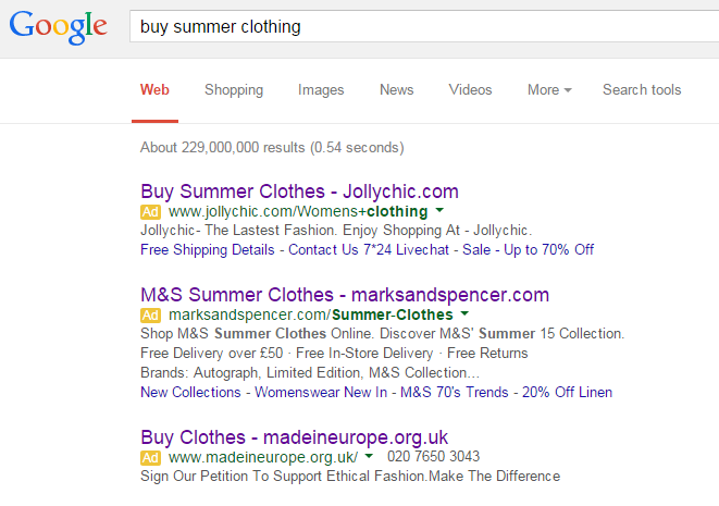 Summer Clothing – Analyse A Real PPC Campaign