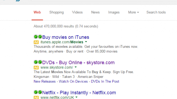 Sky Store PPC Search Advert