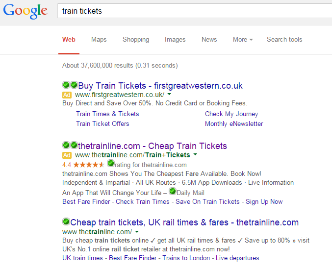 thetrainline – Analyse A Real PPC Campaign