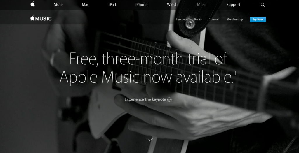 Apple Music PPC Landing Page