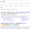 Euro Car Parts PPC Search Advert