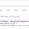 Save The Children PPC Search Advert