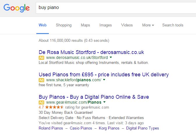 gear4music- Analyse A Real PPC Campaign
