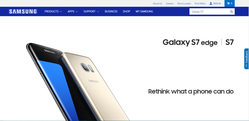 Samsung S7 PPC Landing Page