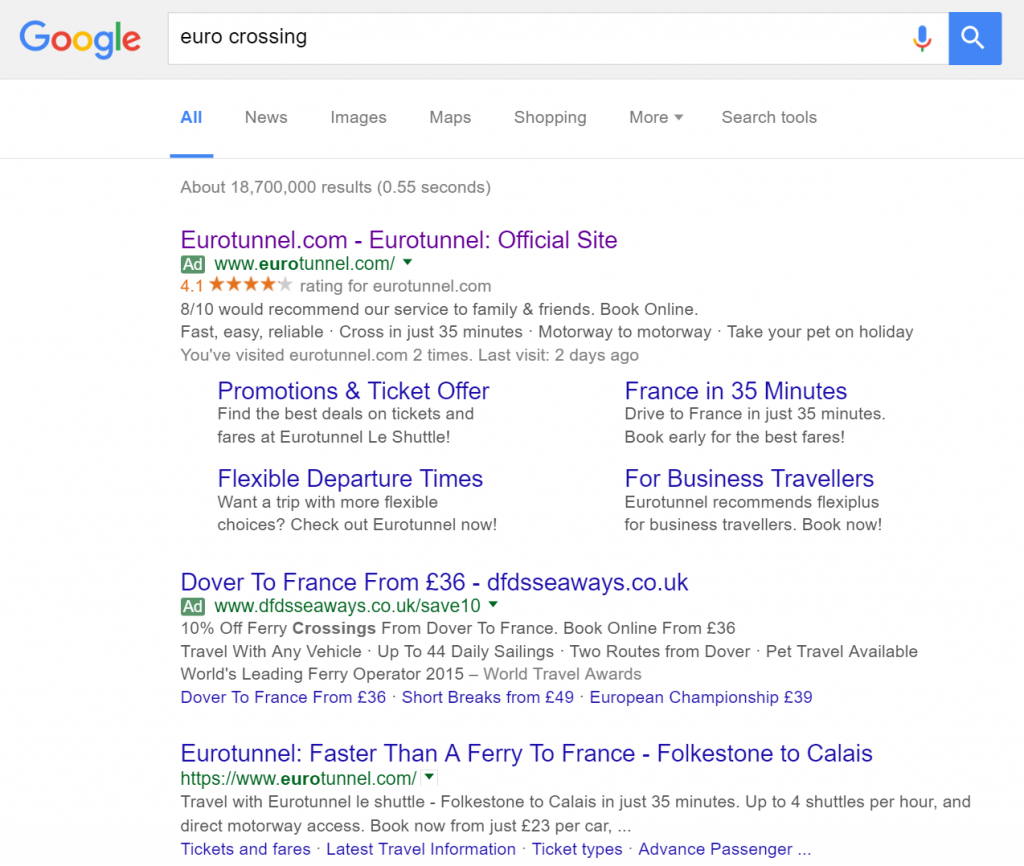 Eurotunnel.com – Analyse A Real PPC Campaign