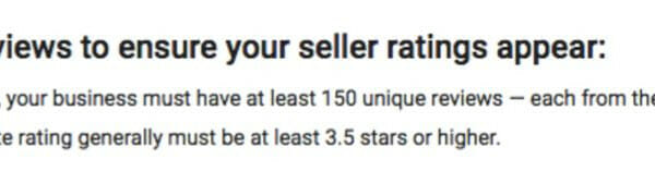 Google Updates Threshold For Seller Rating Extension