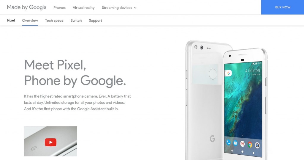 Google Pixel PPC Landing Page