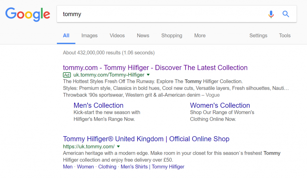 Tommy Hilfiger – Analyse A Real PPC Campaign