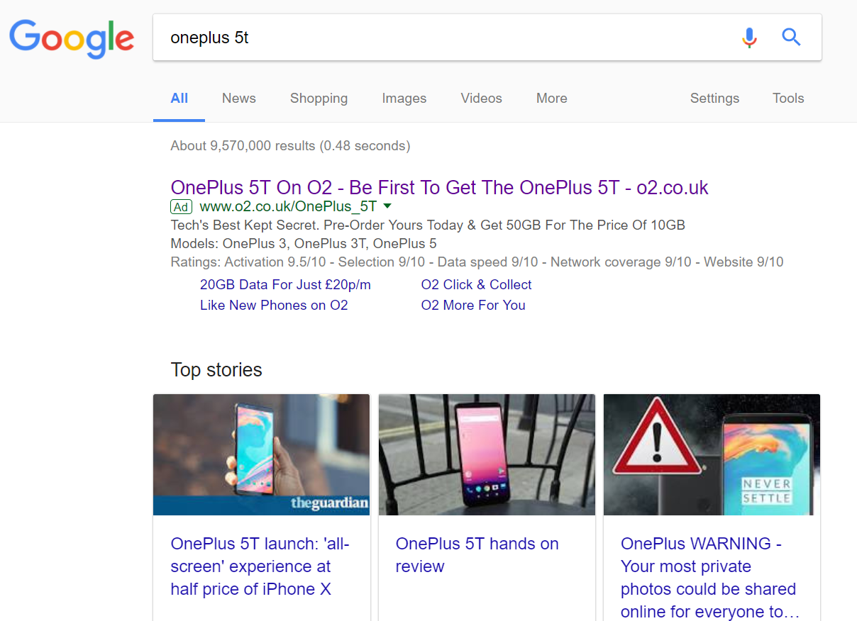 O2-OnePlus-5T-PPC-search-advert.png