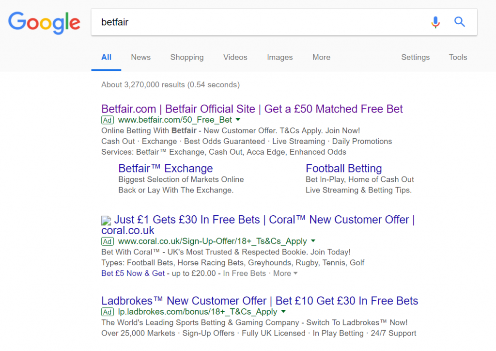Betfair – Analyse A Real PPC Campaign