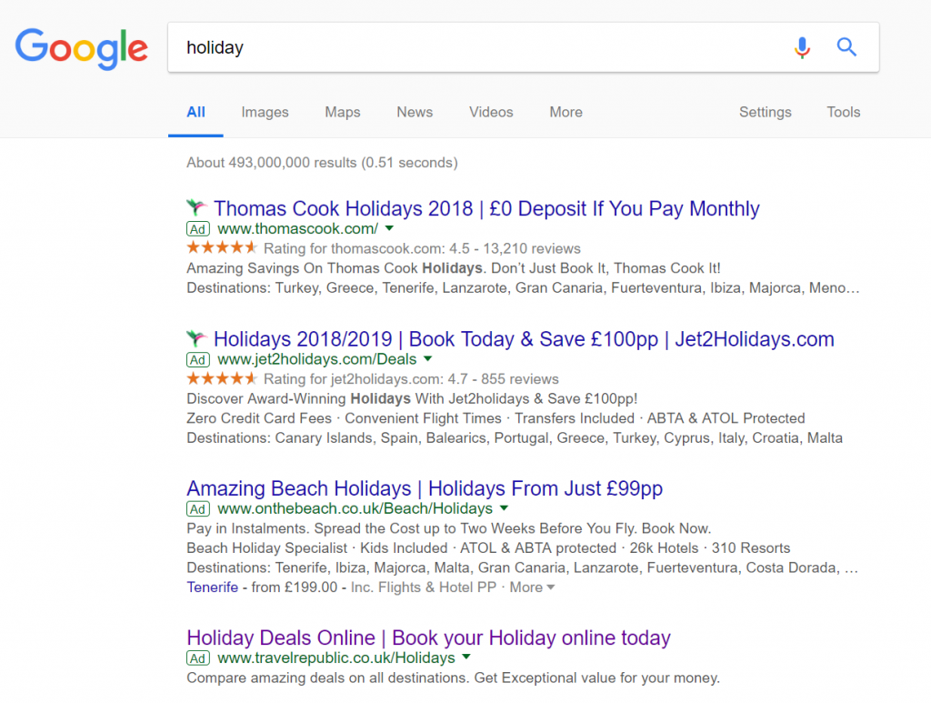 Travel Republic – Analyse A Real PPC Campaign