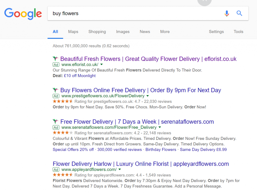 eflorist – Analyse A Real PPC Campaign