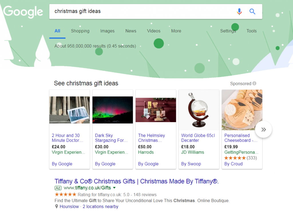 Tiffany & Co at Christmas – Analyse A Real PPC Campaign