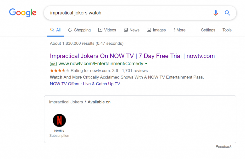 Now TV Impractical Jokers – Analyse A Real PPC Campaign