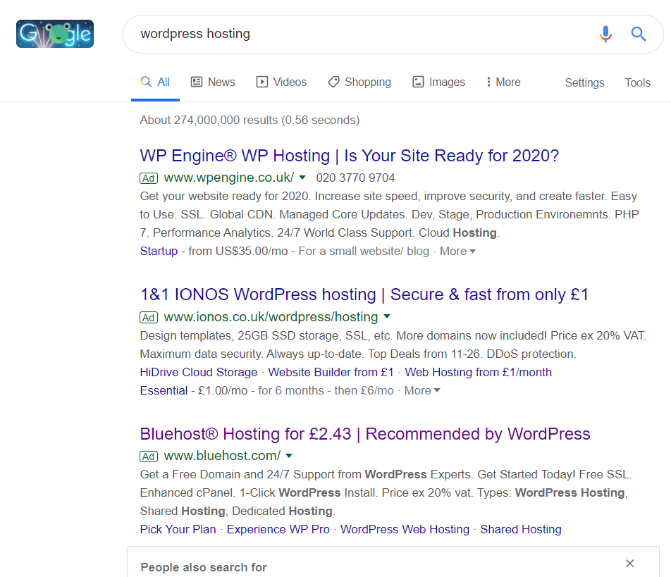 Blue Host – Analyse A Real PPC Campaign